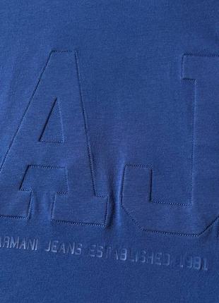 Мужская синяя футболка майка armani jeans оригинал размер m/l6 фото