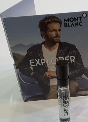 Пробник парфюмированной воды montblanc explorer, 2 мл, франция3 фото