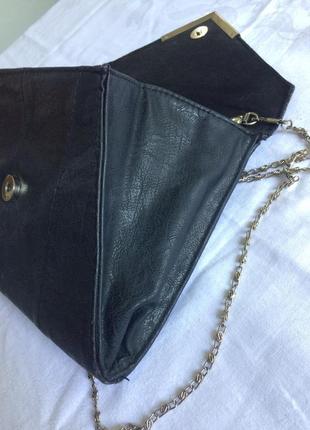 Черная сумка клатч с стразами miss selfridge.