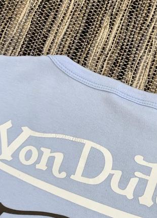 Vintage von dutch y2k tee винтаж мужская футболка голубая с принтом вон дач размер xl7 фото