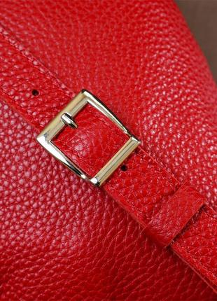 Женская кожаная сумка на пояс shvigel 16372 красный8 фото