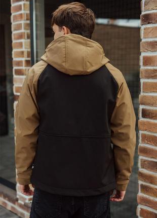 Куртка staff soft shell black & brown7 фото