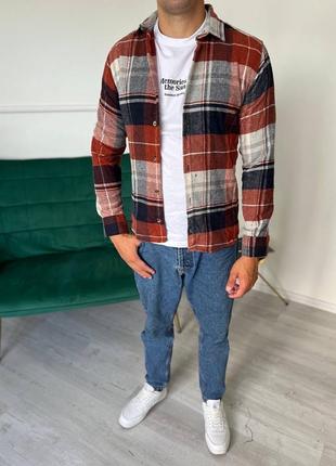 Шерстяная рубашка в клетку