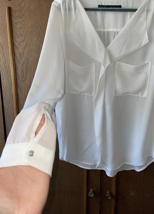 Біла прозора блуза3 фото