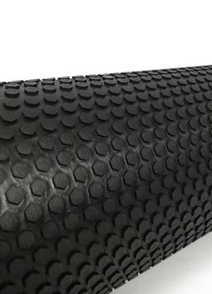 Масажний ролик easyfit foam roller 60 см чорний3 фото