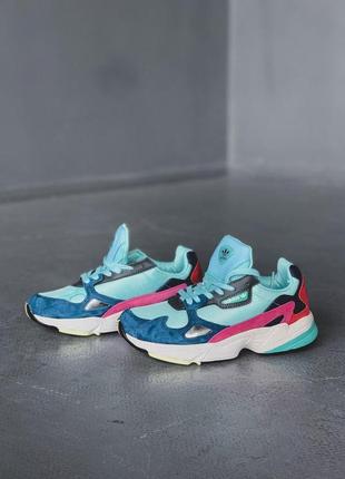 Спортивні жіночі кросівки adidas falcon в бірюзовому кольорі /весна/літо/осінь😍4 фото