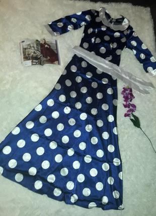 Розкішна сукня в білій горох 44-46 розміру!