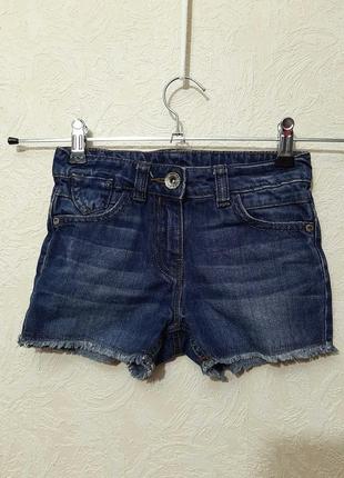 Next брендовые шорты летние джинсовые синие короткие деним на девочку 5лет рост 110см котон3 фото
