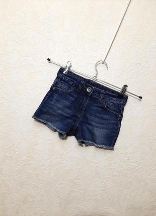 Next брендовые шорты летние джинсовые синие короткие деним на девочку 5лет рост 110см котон2 фото