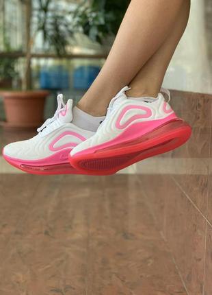 Шикарные спортивные кроссовки nike 720  в бело-розовом цвете /весна/лето/осень😍8 фото