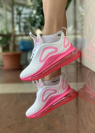Шикарные спортивные кроссовки nike 720  в бело-розовом цвете /весна/лето/осень😍9 фото