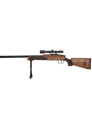 Гвинтівка снайперська пневматична  вішки з коліматорним прицілом довжина 110 см коричнева