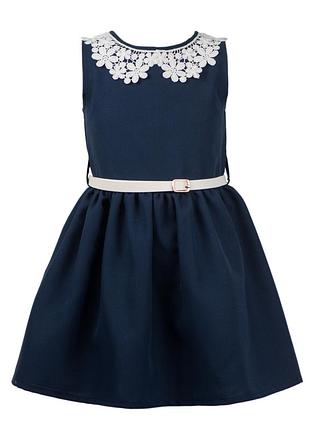 Сарафан школьный с воротничком и поясом