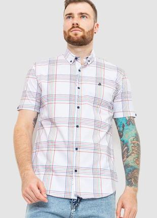 Сорочка чоловіча в клітку  колір молочний 214r244564