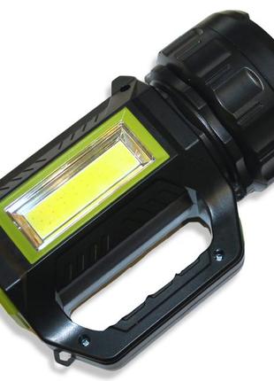 Фонарь hel-t95 ручной переносной на солнечной батарее 7 режимов освещения...