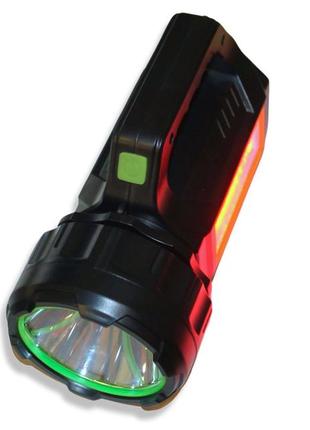 Фонарь hel-t95 ручной переносной на солнечной батарее 7 режимов освещения...