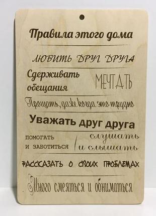 Постер на стіну в тубусі «правила дому»1 фото