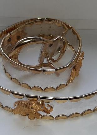 Ремень селіконовий з металевими словами