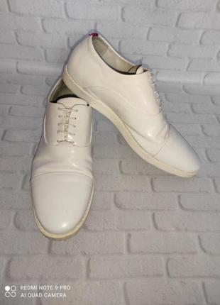 Белые кожаные туфли1 фото