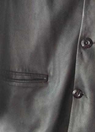 Качественный кожаный пиджак мужской.3 фото
