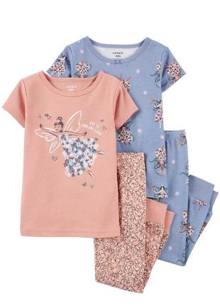 Пижама carter's 5t 4-5 лет для девочки набор пижама