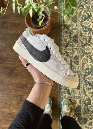 Мужские кроссовки nike blazer low '77 jumbo white black 41-435 фото