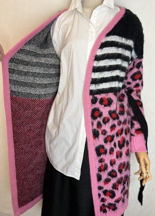 Вискоза, пухнатый,розовый кардиган,кофта,fracomina jeans4 фото