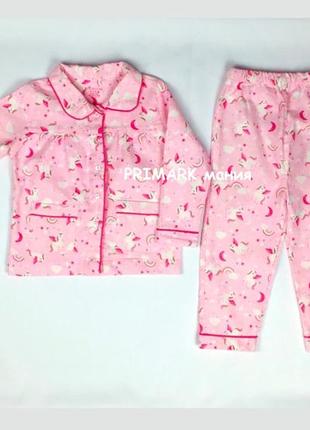 Фланелевая пижама для девочки (86-92 см) primark