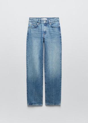 Джинси zara high rise straight long length5 фото