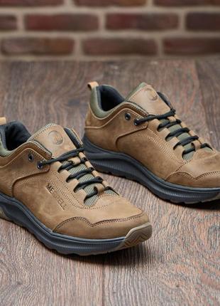 Кроссовки мужские кожаные urban nubuck olive2 фото