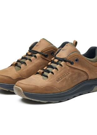 Кроссовки мужские кожаные urban nubuck olive8 фото