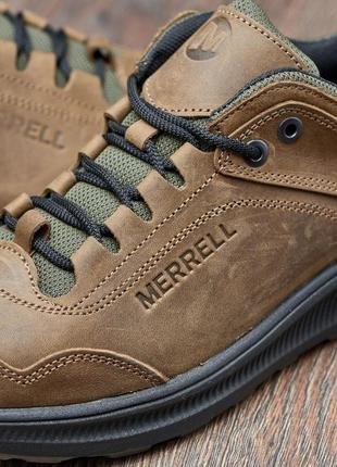 Кроссовки мужские кожаные merrell urban nubuck olive5 фото