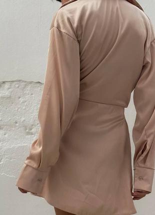 🐚 #aphrodite шелковая мини-платье с длинными рукавами #aphroditeclassic6 фото