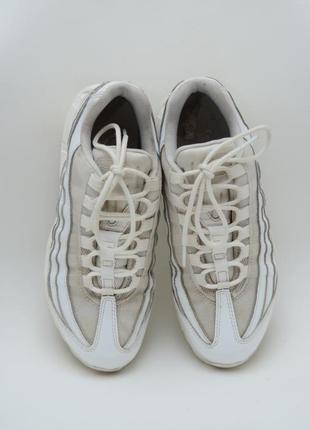 Белые кожаные кроссовки nike air max 95, оригинал в коробке, размер us 8 eur 39 cm 254 фото