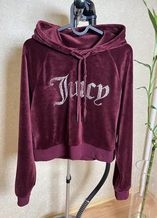 Велюровая укороченная кофта juicy couture р.s-m