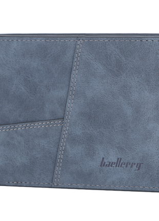 Кошелек горизонтальный с монетницей baellerry синий (w016)