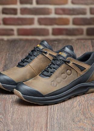 Кроссовки мужские кожаные ecco urban nubuck olive3 фото