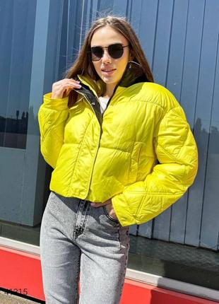 Куртка женская желтая1 фото