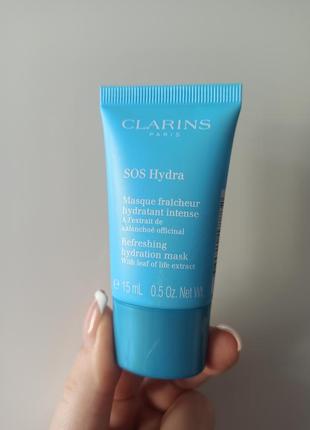 Освежающая увлажняющая маска для лица clarins sos hydra, 15 мл