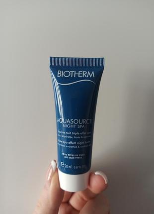 Ночной увлажняющий бальзам biotherm aquasource night spa, 20 мл