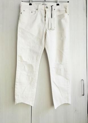 Новые белоснежные джинсы zara, размер м.
