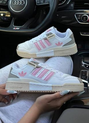 Кросівки adidas originals forum 84 low white pink grey