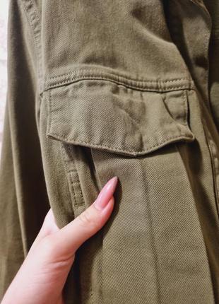 Джинсова куртка , піджак. джинсовка хакі6 фото