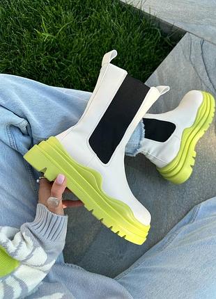 Ботинки тренд bv beige/green