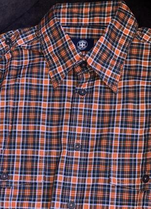 Рубашка рубашка strellson в клетку оранжевая оригинальная