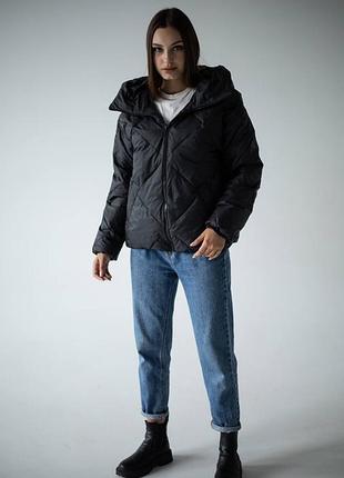Куртка стеганая деми с капюшоном