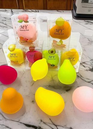 Спонж для макіяжу з ефектом збільшення в розмірі фрукти2 фото