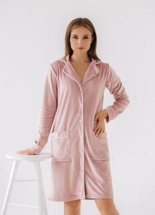 Плюшевый женский халат