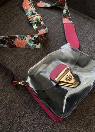 Стильна прозора маленька сумочка/клатч👛