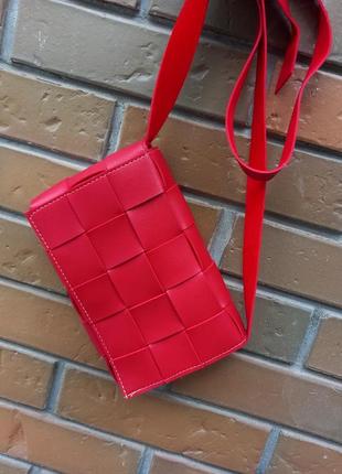 Сумка, кросс-боди, плетеная